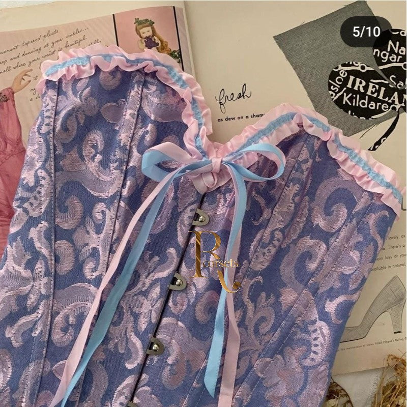Corset Victoriano Lila | Broches & Ajuste XS‑6XL