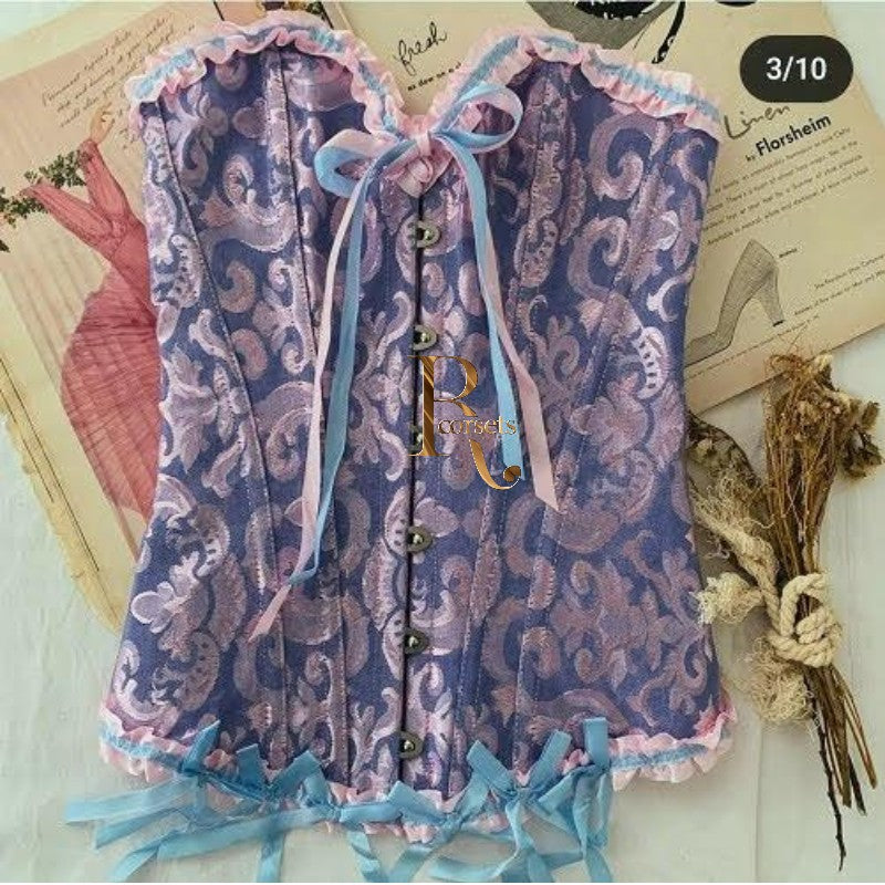 Corset Victoriano Lila | Broches & Ajuste XS‑6XL