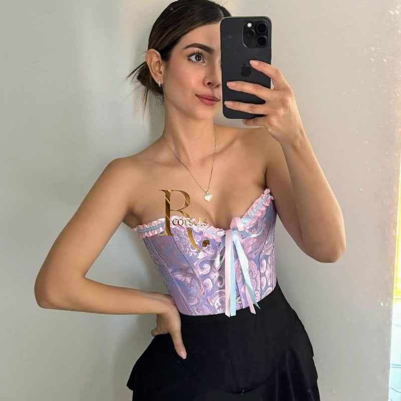 Corset Victoriano Lila | Broches & Ajuste XS‑6XL