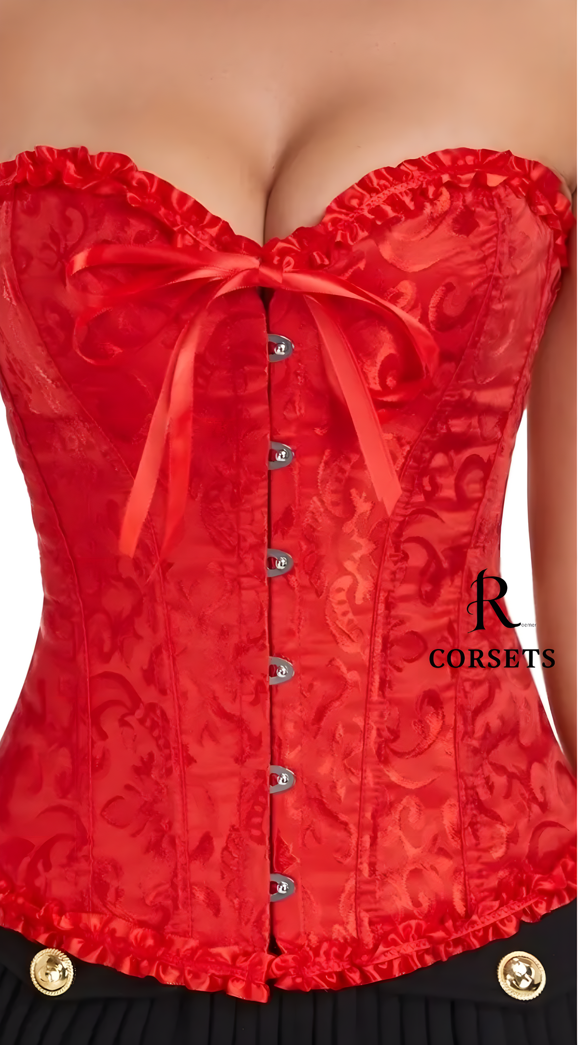 Corsé Rojo de Encaje – Reductor de Cintura, Sexy y Elegante