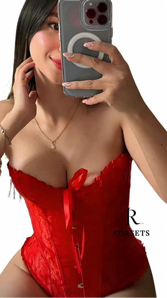 Corsé Rojo de Encaje – Reductor de Cintura, Sexy y Elegante